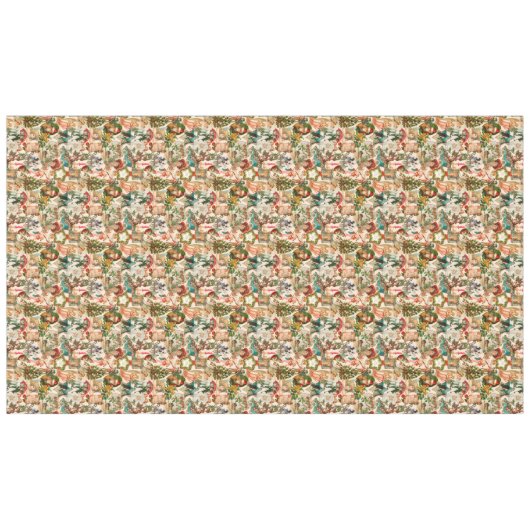 Fun, feestelijk en kleurrijk kerstfeest tafelkleed (Voorkant (Horizontaal))