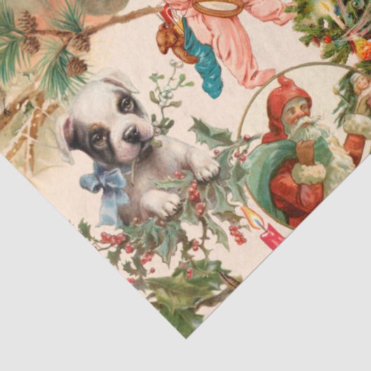 Fun, feestelijk en kleurrijk kerstfeest tissuepapier (Detail)