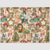 Fun, feestelijk en kleurrijk kerstfeest tissuepapier (Voorkant)