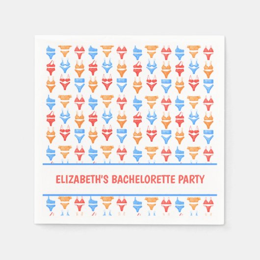 Fun Feestelijke Zwembad Bruiloftsparty Persoonlijk Servet (Voorkant)