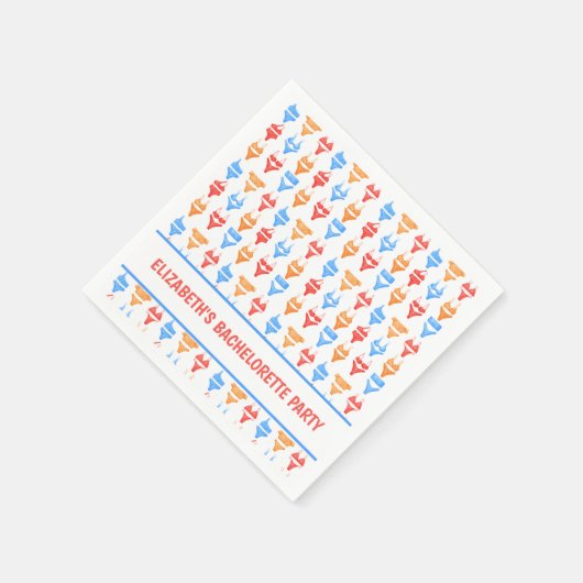 Fun Feestelijke Zwembad Bruiloftsparty Persoonlijk Servet (Hoek)