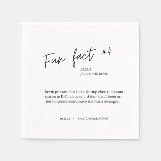 Fun Feit #1 Wedding Cocktail Napkins Servet (Voorkant)