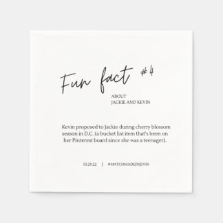 Fun Feit #4 Wedding Cocktail Napkins Servet