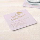 Fun Feit over Afstuderen Eenvoudige GraduPartij Kartonnen Onderzetters (Schuin)