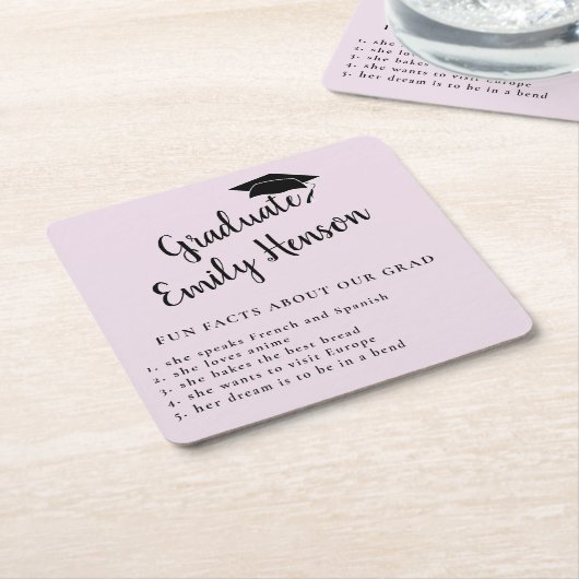 Fun Feit over Afstuderen Eenvoudige GraduPartij Kartonnen Onderzetters (Schuin)