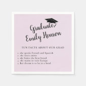 Fun Feit over Afstuderen Eenvoudige GraduPartij Servet (Voorkant)