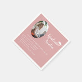 Fun Feit over Afstuderen roze foto-Afstuderen Servet (Hoek)