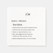 Fun Feit over de Passen getrouwd moderne bruiloft Servet (Voorkant)