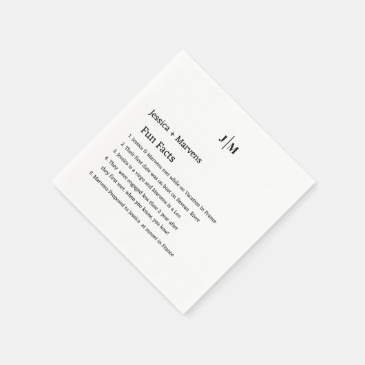 Fun Feit over de Passen getrouwd moderne bruiloft Servet (Hoek)