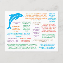 Fun Feiten over dieren die kletsen en kleurrijk zi Briefkaart