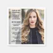 Fun feiten, wist je dat afstuderen foto modern was servet (Voorkant)