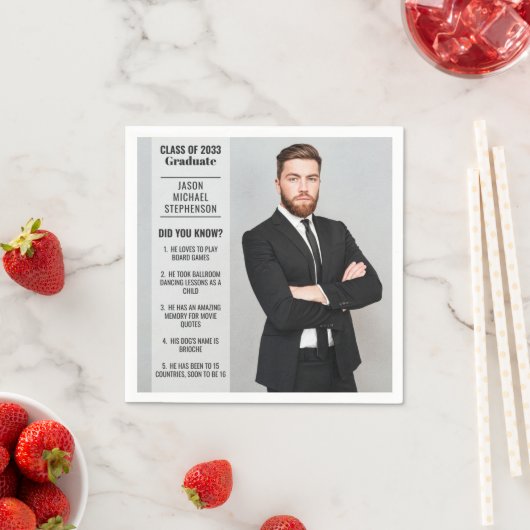 Fun feiten, wist je dat afstuderen foto modern was servet (Insitu)