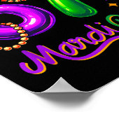 Fun Festive 67 Mardi Gras Party Balloons Beads Mas Poster (Hoek)