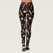 Fun Festive Colorful Snoep Patroon Leggings (Achterkant)