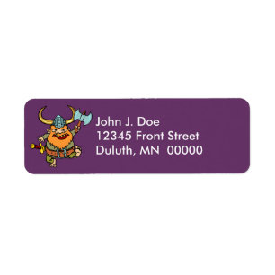 Fun & Festive Happy Viking Return Address Label