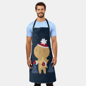 Fun festive-kerstman Gingerbrood-man Apron Schort (Gedragen)