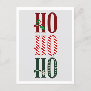 Fun Festive Kerstmis Ho Ho Holiday Briefkaart