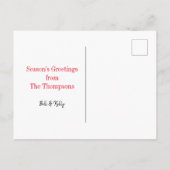 Fun Festive Kerstmis Ho Ho Holiday Briefkaart (Achterkant)