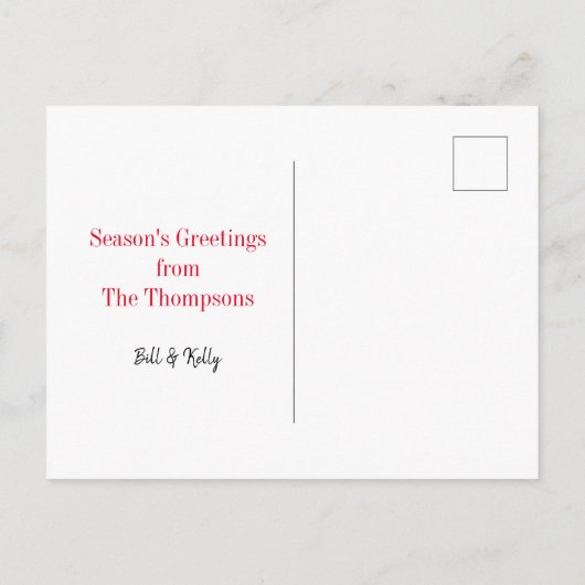 Fun Festive Kerstmis Ho Ho Holiday Briefkaart (Achterkant)
