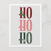 Fun Festive Kerstmis Ho Ho Holiday Briefkaart (Voorkant)