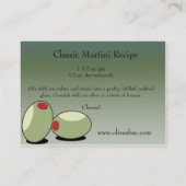 Fun, Festive Martini (cocktail)-Visitekaartje Visitekaartje (Achterkant)