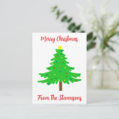 Fun Festive Merry Christmas Trees Briefkaart (Staand voorkant)