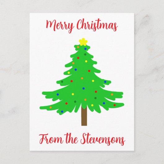 Fun Festive Merry Christmas Trees Briefkaart (Voorkant)