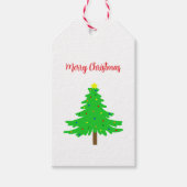 Fun Festive Merry Christmas Trees Cadeaulabel (Voorkant)