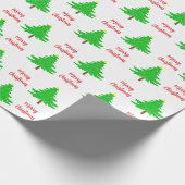 Fun Festive Merry Christmas Trees Cadeaupapier (Hoek)
