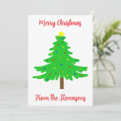 Fun Festive Merry Christmas Trees Feestdagenkaart (Staand voorkant)