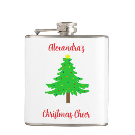 Fun Festive Merry Christmas Trees Heupfles