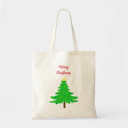 Fun Festive Merry Christmas Trees Tote Bag (Voorkant)