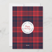 Fun, Festive Red Pset Santa Claus Character Photo Feestdagenkaart (Achterkant)