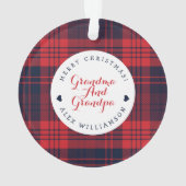 Fun, Festive Red Pset Santa Claus Character Photo Ornament (achterkant)