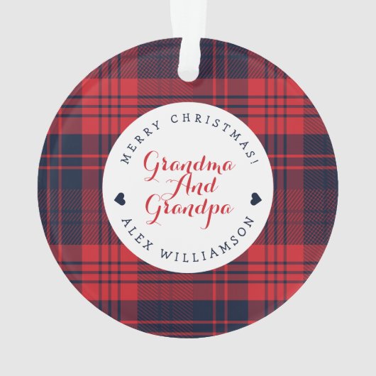 Fun, Festive Red Pset Santa Claus Character Photo Ornament (achterkant)