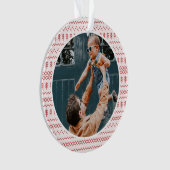 Fun Festive Red van breiwerk met onderschrift Patr Ornament (voorkant)