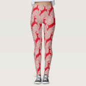 Fun Festive Reindeer Red Sweater Leggings (Voorkant)