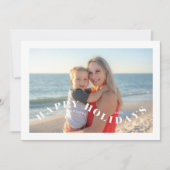 Fun Festive Swirl Photo Holiday Card Feestdagenkaart (Voorkant)