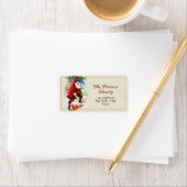 Fun Festive  Victoriaans Kerstman in Chimney Etiket (Insitu)