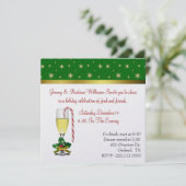 Fun Festive Wine Glass kerst Kaart (Staand voorkant)