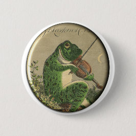 Fun Fiddling Frog Button