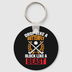 Fun Field Hockey Drop als een vlinder blok als Sleutelhanger