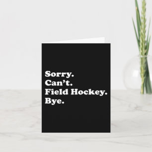 Fun Field Hockey Gift voor Mannen Vrouwen Jongens Kaart