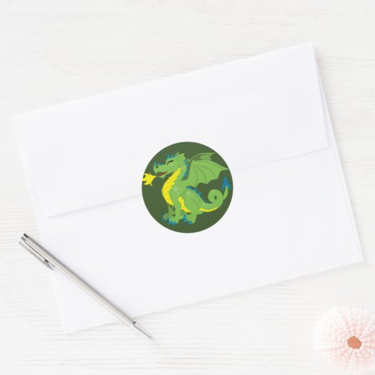 Fun Fiery Dragon Stickers (Envelop)