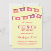 Fun Fiesta | Baby shower Roze meisjes Kaart (Voorkant)