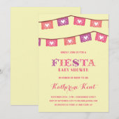Fun Fiesta | Baby shower Roze meisjes Kaart (Voorkant / Achterkant)