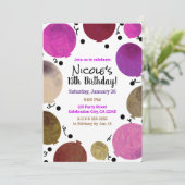 Fun Fiesta Bold Balloons Birthday Celebration Kaart (Staand voorkant)