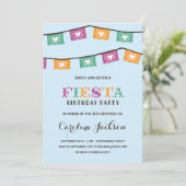 Fun Fiesta | Modern Birthday Party Kaart (Staand voorkant)