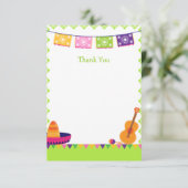Fun fiesta party kleurrijke verjaardag dank je cre kaart (Staand voorkant)