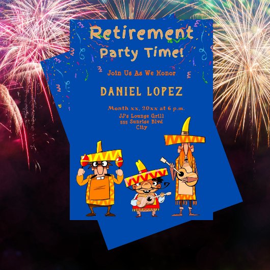 Fun Fiesta Retirement Party Invitation Kaart